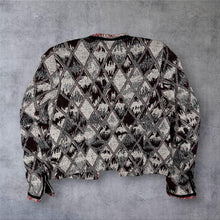 Load image into Gallery viewer, Maison Scotch Star de la Saison Jacquard Tapestry Cropped Blazer Jacket Size 3 UK 8 10