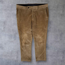Load image into Gallery viewer, Gurteen Esquire Classic Tan Corduroy Cord Straight Leg Trousers