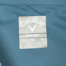 Load image into Gallery viewer, Callaway Opti-Dri Blue White Floral Patterned Polyester Blend Golf Polo Shirt
