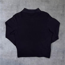 Load image into Gallery viewer, Fred Perry Classic Black Embroidered Mini Logo Long Sleeve Polo Shirt