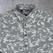 Load image into Gallery viewer, TNF The North Face Grey White Camo Camouflage Pattern Long Sleeve Shirt