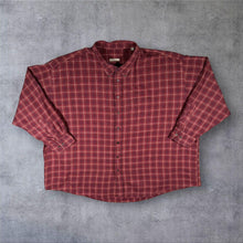 Load image into Gallery viewer, Burberry London Shirt Mens 5XL 5X Red Plaid Check Made in USA Cotton Vintage