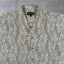 Load image into Gallery viewer, Vintage Surfing Hawaiian Floral Pattern Beige Polyester Short Sleeve Shirt
