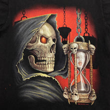 Load image into Gallery viewer, HERO BUFF Gothic Fantasy Grim Reaper Hourglass Skull Graphic T-Shirt