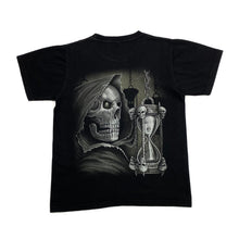 Load image into Gallery viewer, HERO BUFF Gothic Fantasy Grim Reaper Hourglass Skull Graphic T-Shirt
