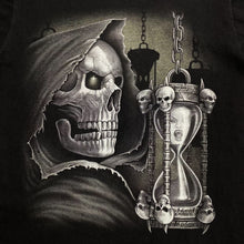 Load image into Gallery viewer, HERO BUFF Gothic Fantasy Grim Reaper Hourglass Skull Graphic T-Shirt