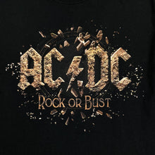 Load image into Gallery viewer, AC/DC “Rock Or Bust World Tour 2015” Graphic Spellout Hard Rock Band T-Shirt
