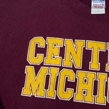 Load image into Gallery viewer, Gildan CENTRAL MICHIGAN College Spellout Graphic Crewneck Sweatshirt