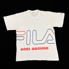 Load image into Gallery viewer, FILA “Goes Around” Big Spellout Graphic Single Stitch T-Shirt