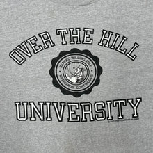 Load image into Gallery viewer, OVER THE HILL UNIVERSITY (1986) College Style Novelty Souvenir Graphic Single Stitch T-Shirt