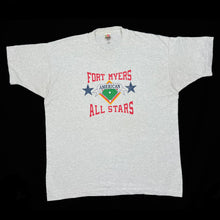 Load image into Gallery viewer, FORT MYERS AMERICAN ALL STARS Baseball Spellout Graphic Single Stitch T-Shirt