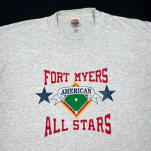 Load image into Gallery viewer, FORT MYERS AMERICAN ALL STARS Baseball Spellout Graphic Single Stitch T-Shirt