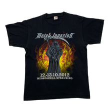 Load image into Gallery viewer, METAL INVASION (2012) Graphic Spellout Heavy Metal Band Festival Lineup T-Shirt