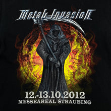 Load image into Gallery viewer, METAL INVASION (2012) Graphic Spellout Heavy Metal Band Festival Lineup T-Shirt