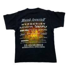 Load image into Gallery viewer, METAL INVASION (2012) Graphic Spellout Heavy Metal Band Festival Lineup T-Shirt