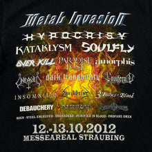 Load image into Gallery viewer, METAL INVASION (2012) Graphic Spellout Heavy Metal Band Festival Lineup T-Shirt