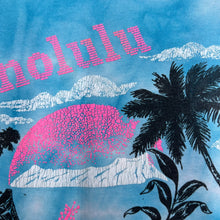 Load image into Gallery viewer, Delta HONOLULU “Waikiki” Hawaii Souvenir Graphic Single Stitch Tie Dye T-Shirt