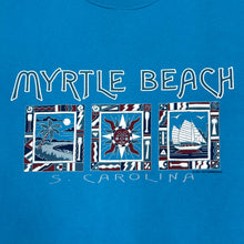 Load image into Gallery viewer, Jerzees MYRTLE BEACH “S. Carolina” USA Souvenir Spellout Graphic T-Shirt