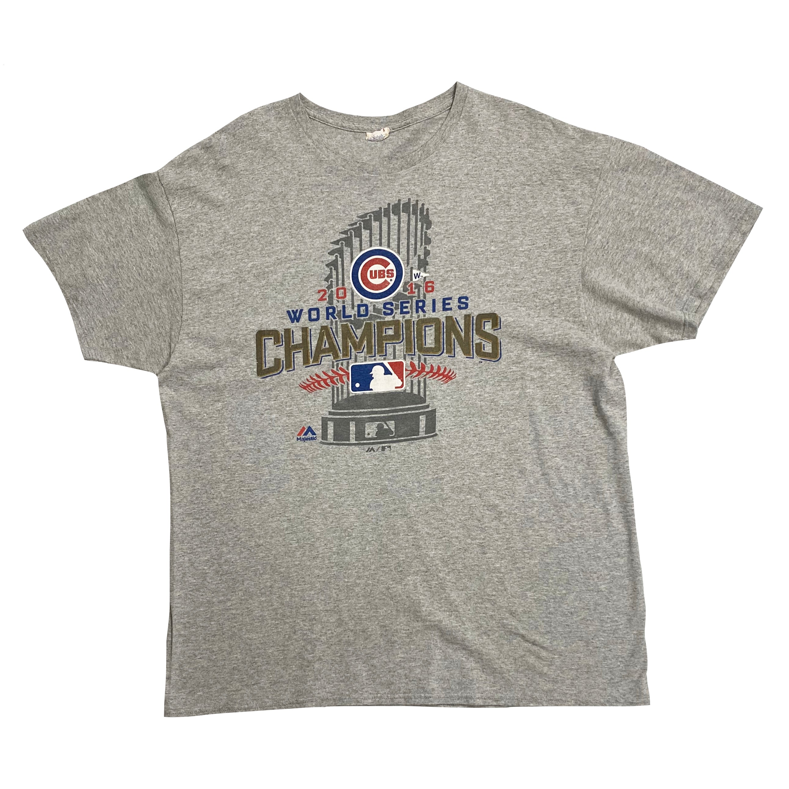 MLB CHICAGO CUBS 2016 World Series Champions T Shirt George Worgan VTG