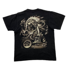 Load image into Gallery viewer, ROCK CHANG Gothic Biker Native American Skull Graphic T-Shirt