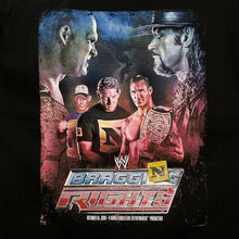 Load image into Gallery viewer, WWE (2010) “Bragging Rights” Wrestling PPV Event Spellout Graphic T-Shirt