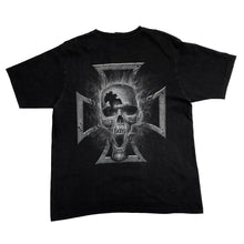Load image into Gallery viewer, HERO BUFF Gothic Flaming Skull Graphic T-Shirt
