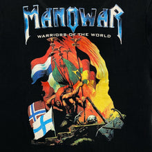 Load image into Gallery viewer, MANOWAR “Warriors Of The World” Graphic Spellout Power Heavy Metal Band T-Shirt