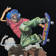 Load image into Gallery viewer, BONE MAN (2001) Skeleton Skull Skater Embossed Graphic T-Shirt