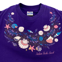 Load image into Gallery viewer, Hanes INDIAN ROCKS BEACH Seashell Embossed Souvenir Single Stitch T-Shirt