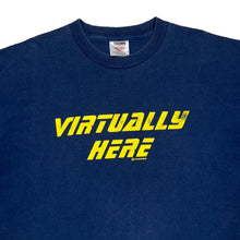 Load image into Gallery viewer, Oneita VIRTUALLY HERE Computer Gear Novelty Spellout Graphic Single Stitch T-Shirt