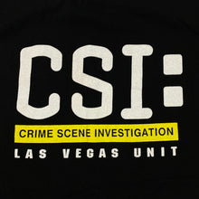 Load image into Gallery viewer, CSI: LAS VEGAS UNIT Souvenir Spellout Graphic TV Show T-Shirt