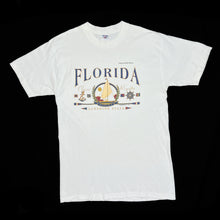 Load image into Gallery viewer, Jerzees FLORIDA “Sunshine State” Nautical Souvenir Spellout Graphic T-Shirt