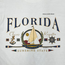 Load image into Gallery viewer, Jerzees FLORIDA “Sunshine State” Nautical Souvenir Spellout Graphic T-Shirt