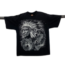 Load image into Gallery viewer, ROCK EAGLE Native American Wolf Animal Nature Graphic T-Shirt