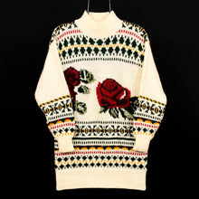 Load image into Gallery viewer, CHELSEA GIRL Rose Patterned Acrylic Wool Knit Sweater