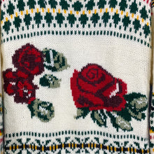Load image into Gallery viewer, CHELSEA GIRL Rose Patterned Acrylic Wool Knit Sweater