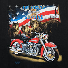 Load image into Gallery viewer, Vintage 3D Emblem (1991) HARLEY DAVIDSON “The Strong Survive” Biker Wolf Single Stitch Vest Top