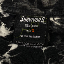 Load image into Gallery viewer, Vintage Survivors Gothic Biker Native American Graphic Bleach Tie Dye Effect T-Shirt