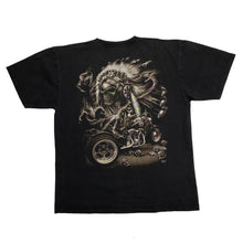 Load image into Gallery viewer, WILD Native American Skull Biker Graphic T-Shirt