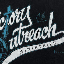 Load image into Gallery viewer, Hanes VICTORY OUTREACH MINISTRIES Spellout Graphic Single Stitch T-Shirt