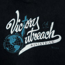 Load image into Gallery viewer, Hanes VICTORY OUTREACH MINISTRIES Spellout Graphic Single Stitch T-Shirt