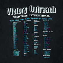 Load image into Gallery viewer, Hanes VICTORY OUTREACH MINISTRIES Spellout Graphic Single Stitch T-Shirt