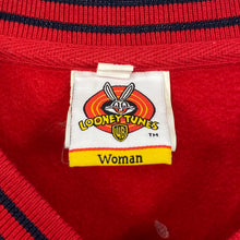 Load image into Gallery viewer, LOONEY TUNES (2001) “Varsity All Star League” Tweety Embroidered V-Neck Sweatshirt