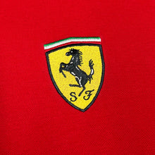 Load image into Gallery viewer, Vintage Ferrari Classic Embroidered Patch Logo Motorsports Red Short Sleeve Polo Shirt