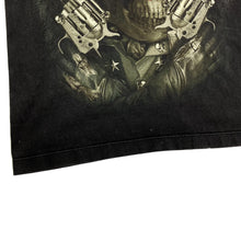 Load image into Gallery viewer, ROCK CHANG Gothic Skeleton Skull Cowboy Graphic T-Shirt