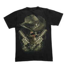 Load image into Gallery viewer, ROCK CHANG Gothic Skeleton Skull Cowboy Graphic T-Shirt