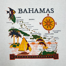 Load image into Gallery viewer, Early 00’s Bahamas Classic Map Nautical Souvenir Spellout Graphic White T-Shirt