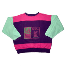 Load image into Gallery viewer, LYCEE MIXTE “We’ll Never Make You Blue” Colour Block Crewneck Sweatshirt