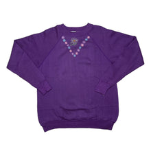 Load image into Gallery viewer, I.C.U Embroidered Floral Flower Crewneck Sweatshirt