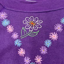 Load image into Gallery viewer, I.C.U Embroidered Floral Flower Crewneck Sweatshirt